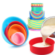 Load image into Gallery viewer, Silicone Cake Mold Round & Rectangular Shapes