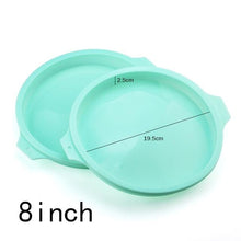 Load image into Gallery viewer, Silicone Cake Mold Round & Rectangular Shapes