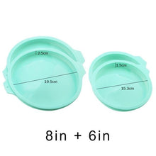 Load image into Gallery viewer, Silicone Cake Mold Round & Rectangular Shapes