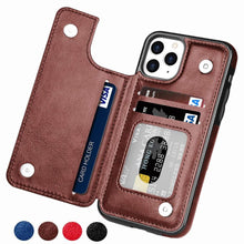 Load image into Gallery viewer, Flip Leather Wallet Case For iPhones
