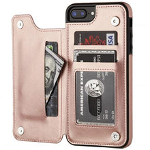 Load image into Gallery viewer, Flip Leather Wallet Case For iPhones