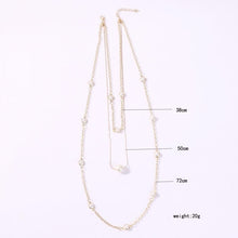 Load image into Gallery viewer, Multilayer Strand Simulated Pearl Necklace and Earrings Set
