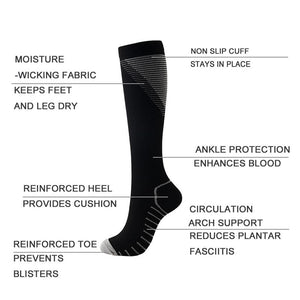 Men Women Knee High/Long Compression Socks
