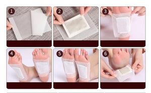 10 Tablets Detox Foot Patch Set Bamboo Vinegar Essence