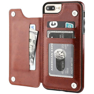 Flip Leather Wallet Case For iPhones