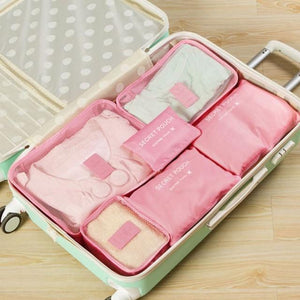 6Pcs Portable Luggage Organizer Travel Waterproof Bags