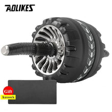 Charger l'image dans la galerie, Roller&amp;Jump Rope No Noise Abdominal Wheel Ab Roller with Mat  For Exercise Fitness Equipment Accessories Body Building
