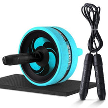 Charger l'image dans la galerie, Roller&amp;Jump Rope No Noise Abdominal Wheel Ab Roller with Mat  For Exercise Fitness Equipment Accessories Body Building
