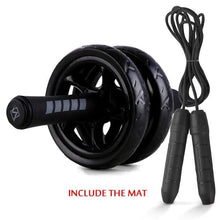 Charger l'image dans la galerie, Roller&amp;Jump Rope No Noise Abdominal Wheel Ab Roller with Mat  For Exercise Fitness Equipment Accessories Body Building
