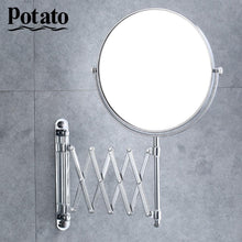 Load image into Gallery viewer, Chrome Round Double-sided 360 Deg 7X Magnifying Mirror 8&quot;
