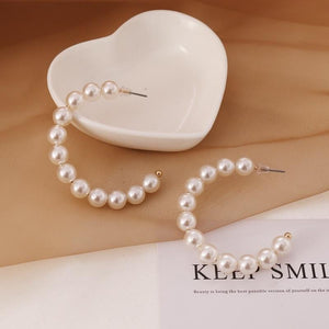 Multilayer Strand Simulated Pearl Necklace and Earrings Set