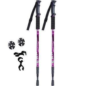 2 Pcs Anti Shock Ultralight Nordic Walking Sticks